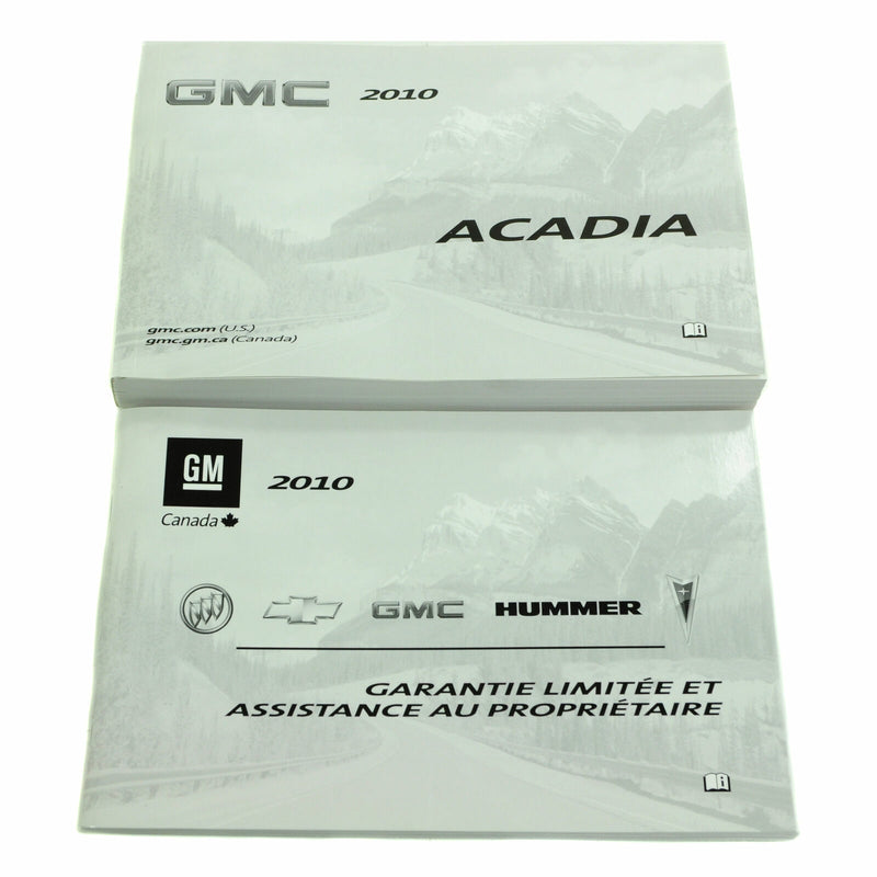 GMC Acadia Canadian Owner's Manual & Warranty Book 2010-1
