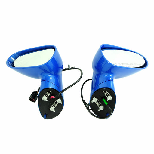 Side View Power Mirror Pair Blue 2006-09 Pontiac Solstice 25881951 25881952-1