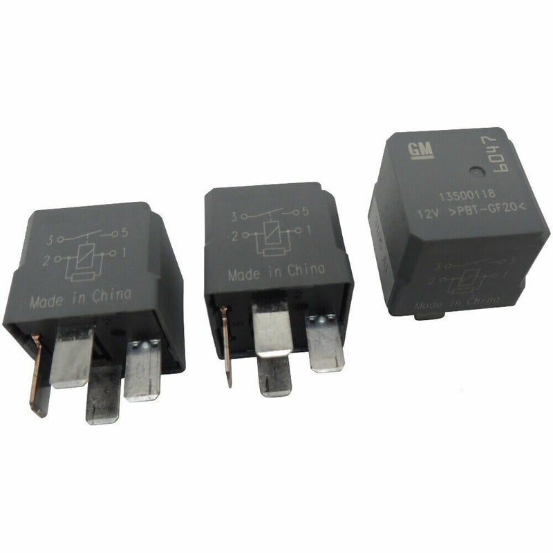 OEM GM 4-Pin Relays 3-Pack 6047 4-Terminal Multi-Use Relay 13500118-1