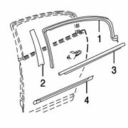 Door Molding LH Rear Tiara Tan w/Chrome 97U 642R 2010-11 Buick Lucerne 20921129-2