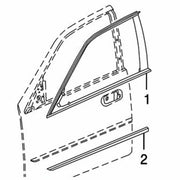 Door Molding RH Front Tiara Tan & Chrome 97U 642R 2006-11 Cadillac DTS 20981250-2