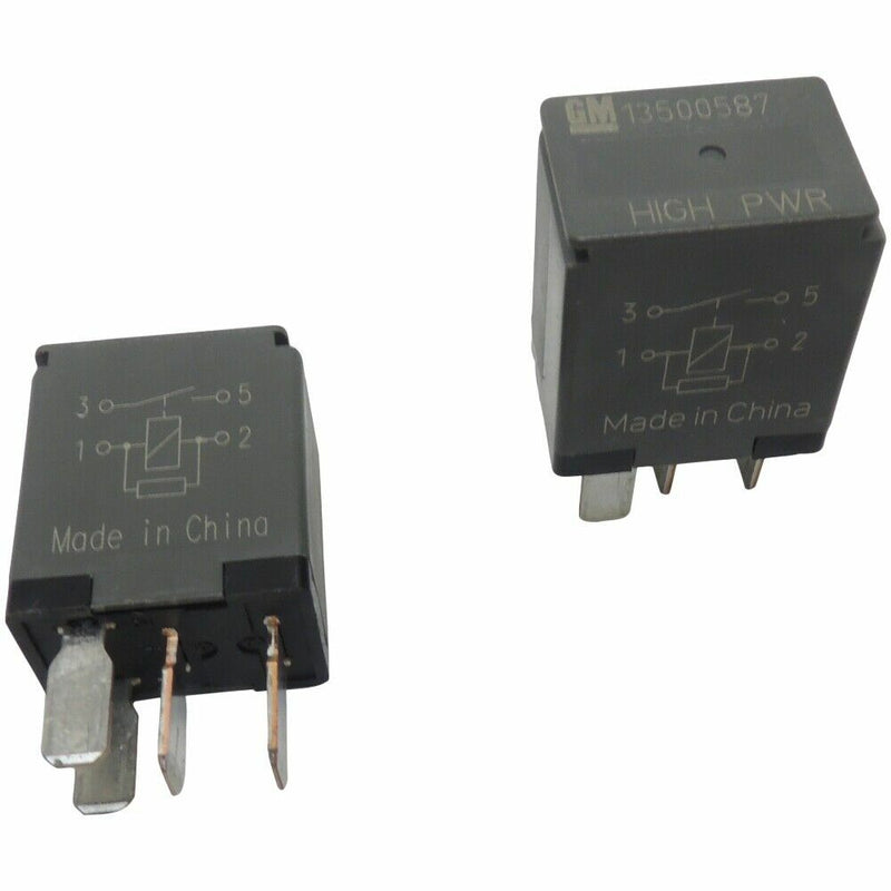 OEM GM 4-Pin Relays 2-Pack High Power 4-Terminal Multi-Use Relays 13500587-1