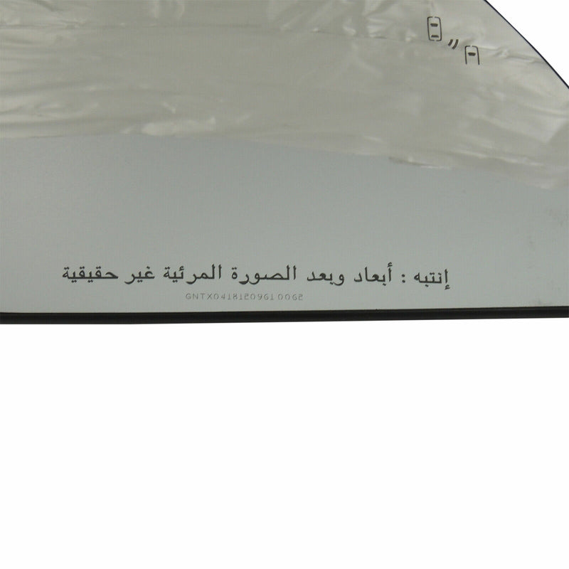 Outside Rearview Mirror Glass Arabic Text RH 2012-14 Cadillac CTS Coupe 22814958-2