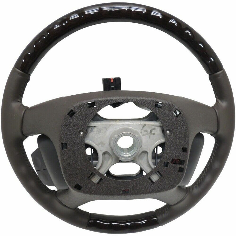 Steering Wheel Cocoa Leather w/ Woodgrain 2013-14 GMC Acadia 22833218-2