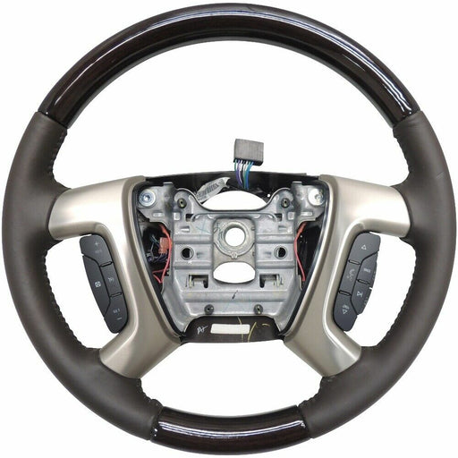 Steering Wheel Cocoa Leather w/ Woodgrain 2013-14 GMC Acadia 22833218-1