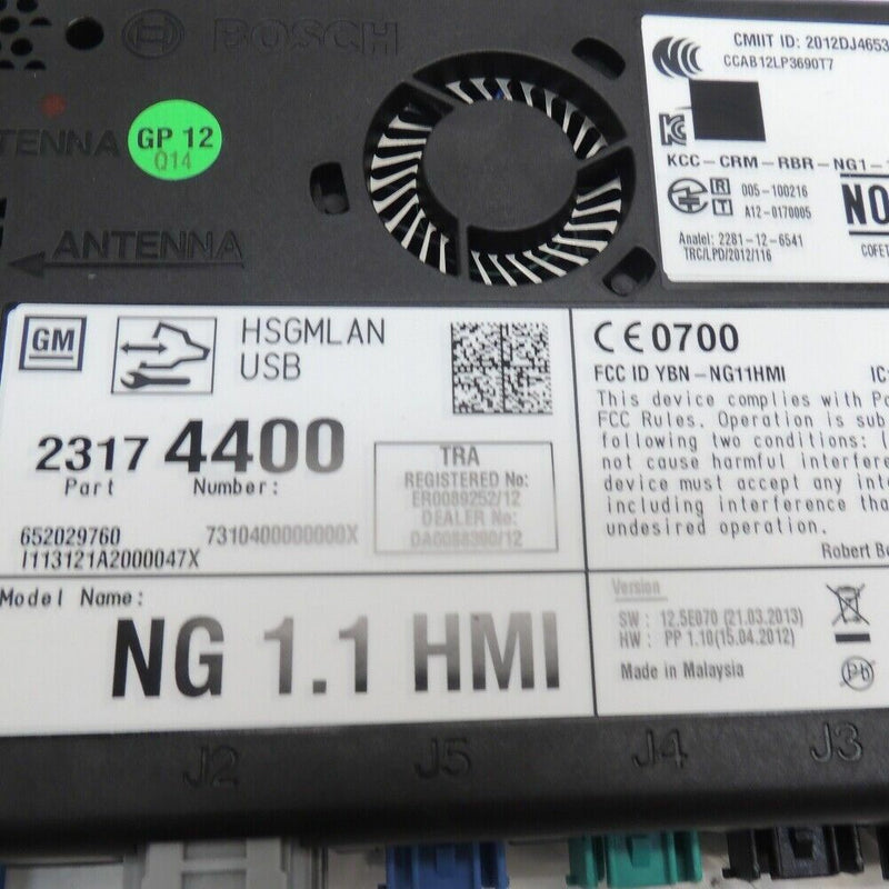 HMI Control Module w/Navigation 2014 Chevy Impala Middle East 23174400-2