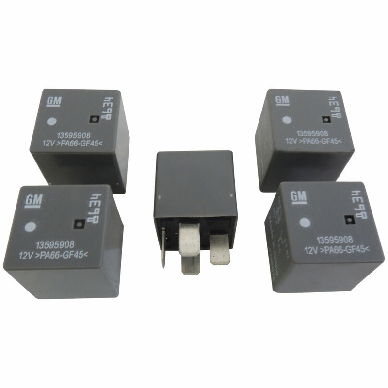 Automotive Electrical Relay 5-Pack 12V 4-Pin OEM GM 13595908-1