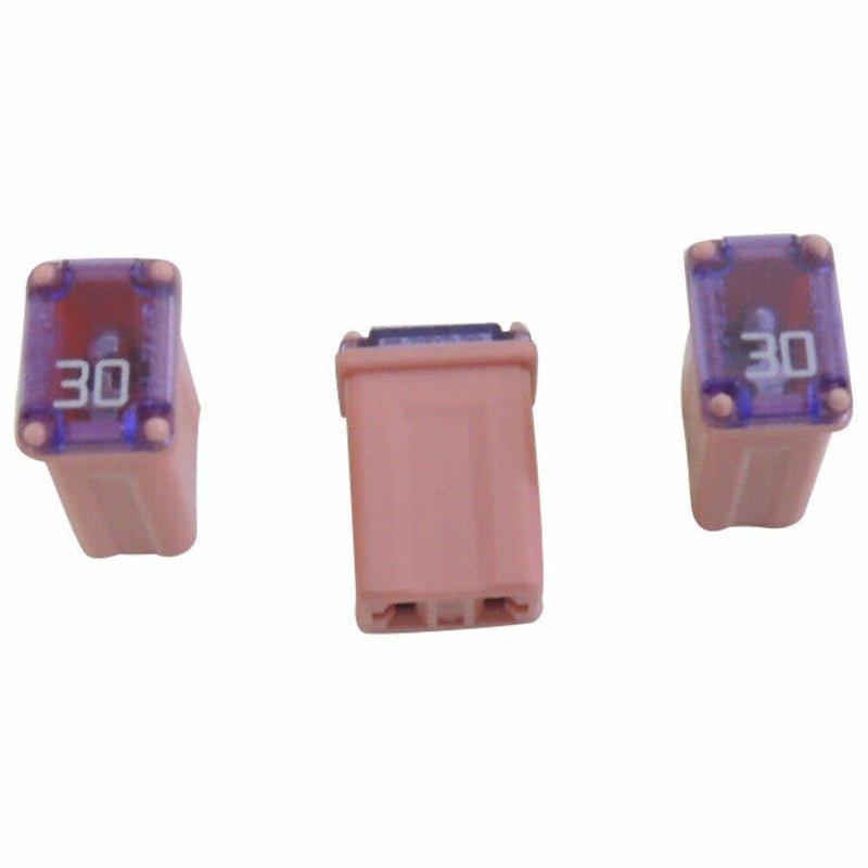 PEC Micro 30 Amp Slow Blow Cartridge Fuse SBFC-M Type 3-Pack Pink 3133-1