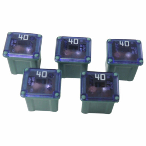 Cartridge Fuse 5-Pack 40 Amp SBFC-LPJ Type Slow Blow Green PEC 3442 Low Profile-1