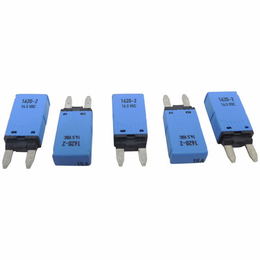 Automotive Circuit Breaker 5-Pack of E-T-A 14.5 VDC 15 Amp 1620-2-1