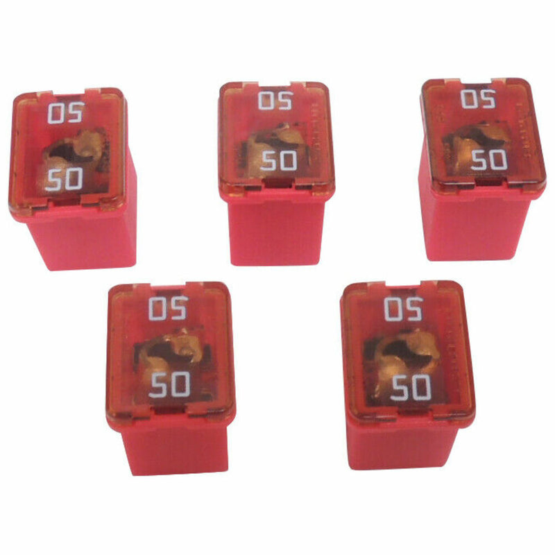 Littelfuse Low Profile J-Case Red Cartridge Fuse 5-Pack 50 Amp 58V LJCA50-1