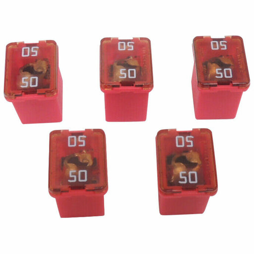 Littelfuse Low Profile J-Case Red Cartridge Fuse 5-Pack 50 Amp 58V LJCA50-1