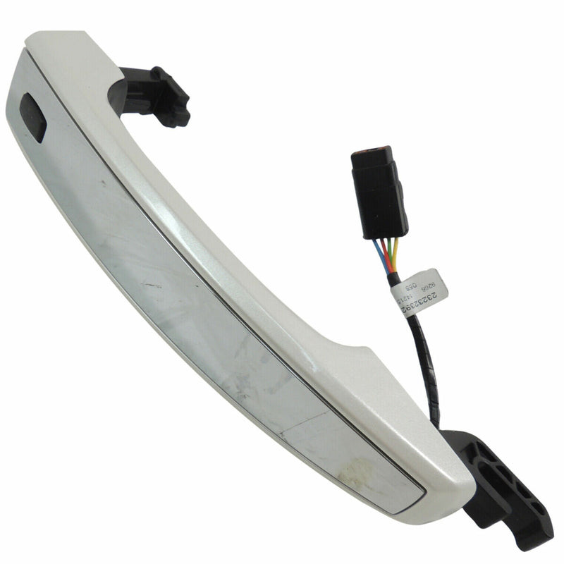 OEM GM Exterior Door Handle Front Painted White Diamond w/Chrome Insert 13596141-1