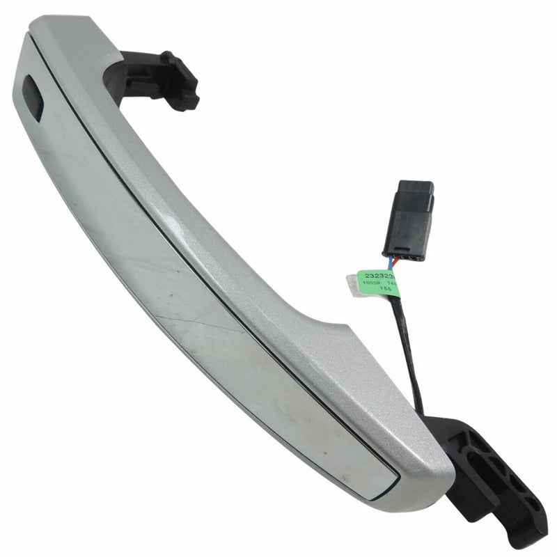 Exterior Door Handle Rear Painted Switchblade Silver w/Chrome Insert 13596145-1