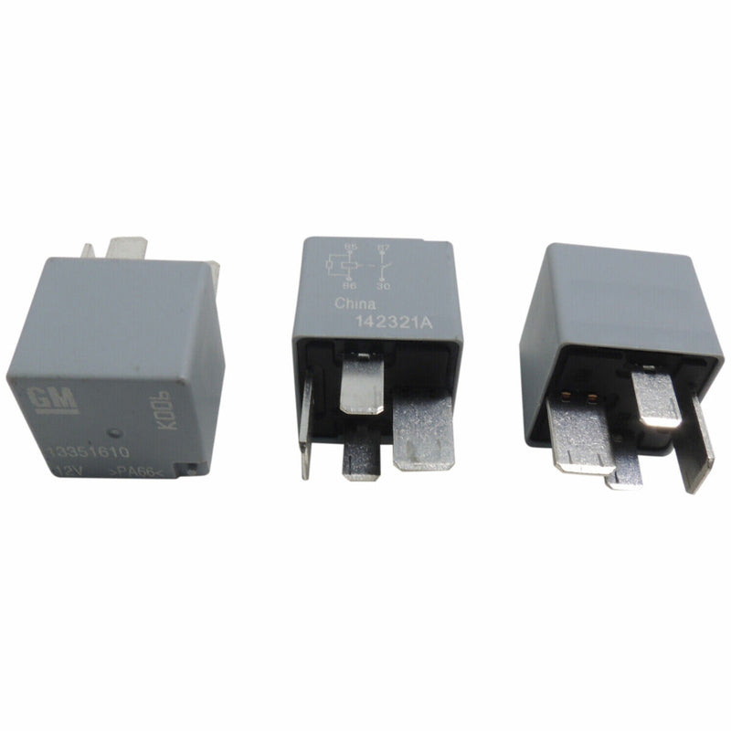New OEM GM Relays 3-Pack Main Universal 4-Terminal Relay 13351610-1