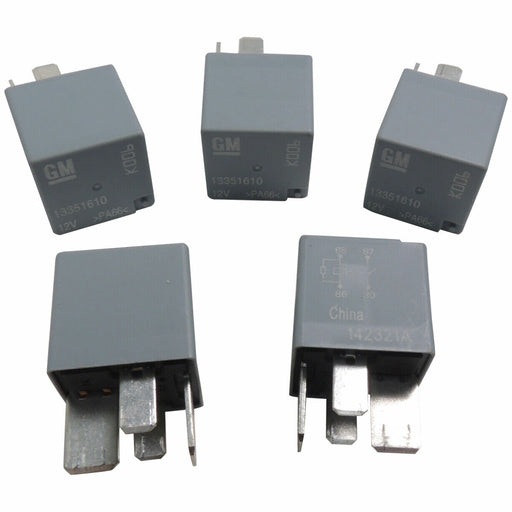 New OEM GM Relays 5-Pack Main Universal 4-Terminal Relay 13351610-1