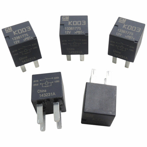 New OEM GM Relays 5-Pack Multi-Function 4-Pin Relay 19116962 D1777C 13361775-1