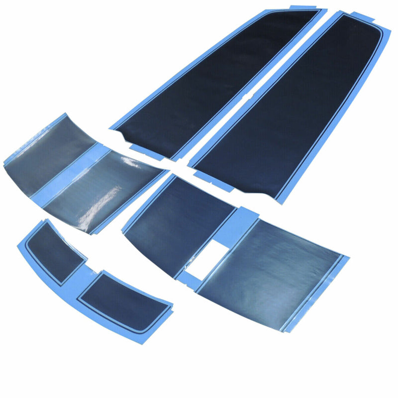 New OEM GM Rally Stripe Kit Gray L&R Hood Decklid Convertible with D80 Spoiler-1