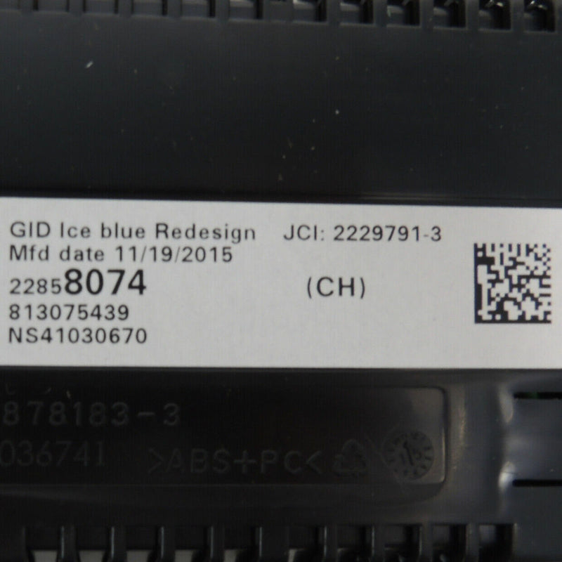 New OEM GM Driver Information Display Ice Blue 2011-15 Chevy Cruze 22858074-3