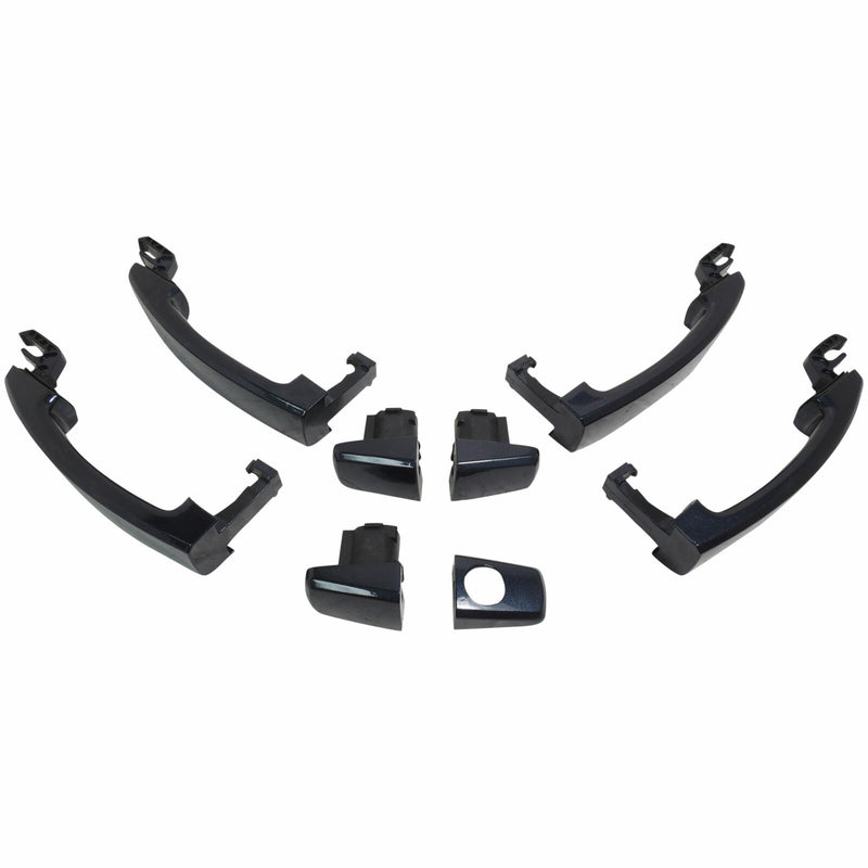 New OEM GM Door Handle & Cap 4-Piece Set Painted Blue Ray Metallic GXH 92233089-1