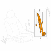 New OEM GM Seatbelt Retractor LH Front Cocoa/Brown 2011-15 Chevy Cruze 19330011-6