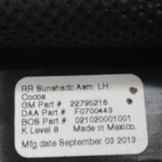 OEM GM Interior Door Sunshade LH Rear Cocoa 2013-17 Cadillac XTS 22795216-2