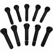 Black Rubber Tire Valve Stems 10 Standard 2 Inch Length Tubeless 0.453 Dia TR418-1