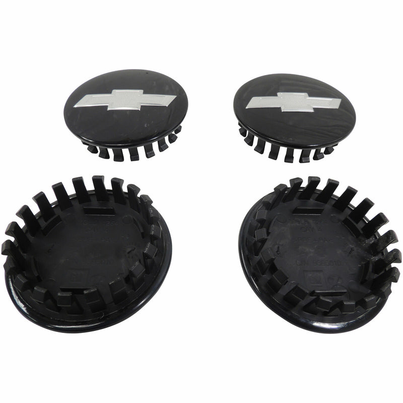 Centercaps Set Of Four 4 Black w/Bowtie Logo 2016-18 Camaro 23115617 9595010-2