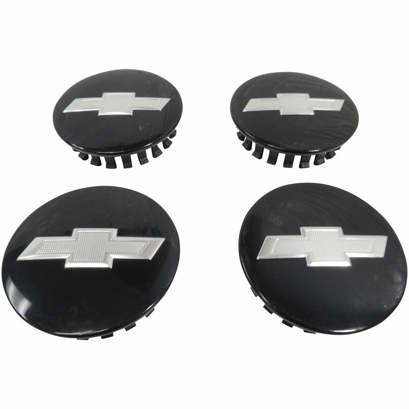 Centercaps Set Of Four 4 Black w/Bowtie Logo 2016-18 Camaro 23115617 9595010-1