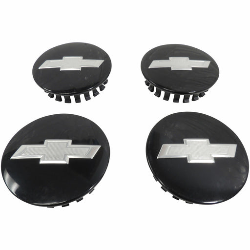 Centercaps Set Of Four 4 Black w/Bowtie Logo 2016-18 Camaro 23115617 9595010-1