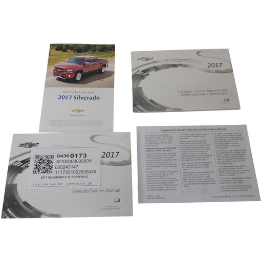 New OEM Owners Manual Portfolio Information Booklet 2017 Silverado 84360173