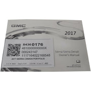 Information Package/Owner's Manual 2017 GMC Sierra Canada Portfolio 84360176-2