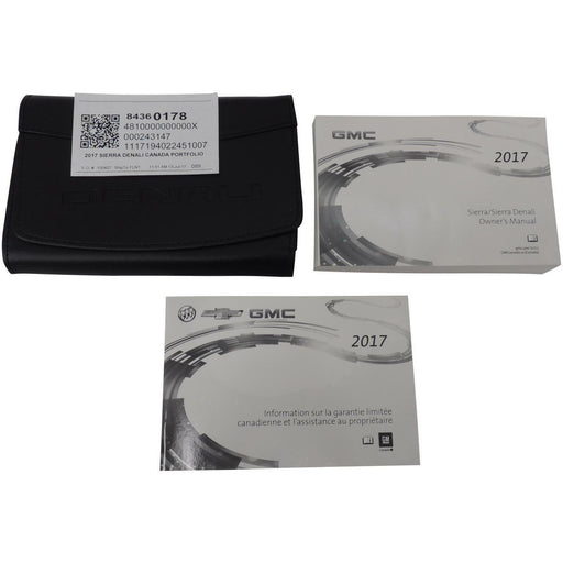 Information Package/Owner's Manual w/Portfolio '17 Sierra Denali Canada 84360178