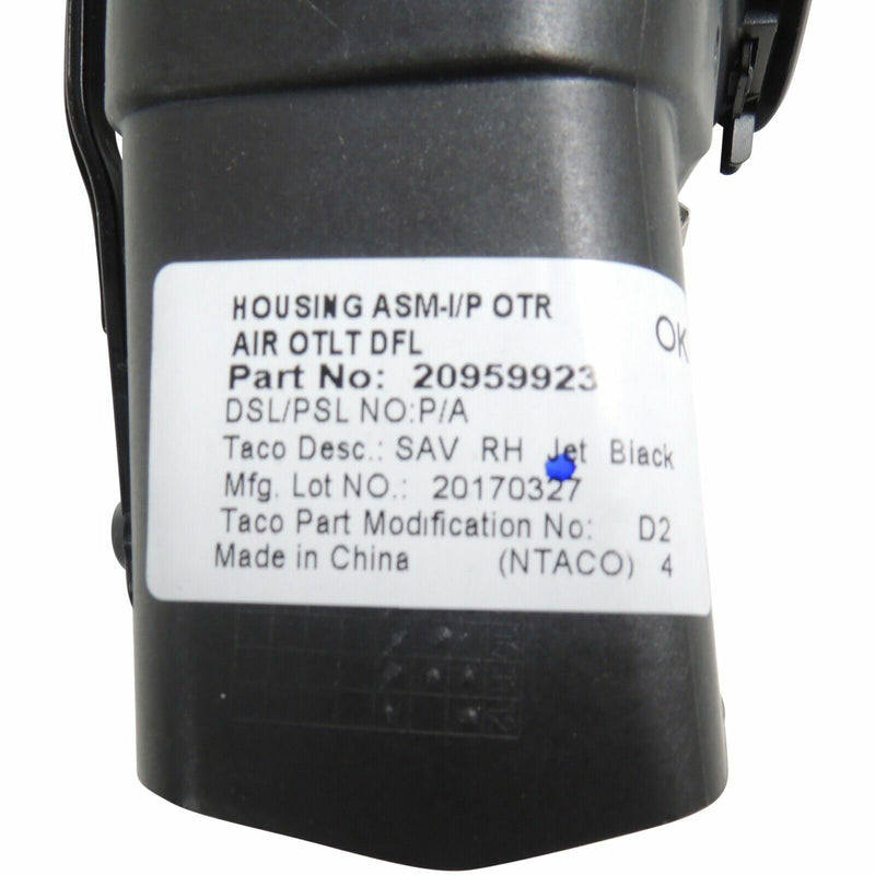 New OEM GM AC Heater Vent Outlet RH Jet Black 2011-17 Buick Regal 20959923-3