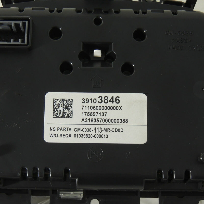 Instrument Cluster/Speedometer MPH Opt UDD 2017 Chevy Cruze 1.6L Diesel 39103846-6