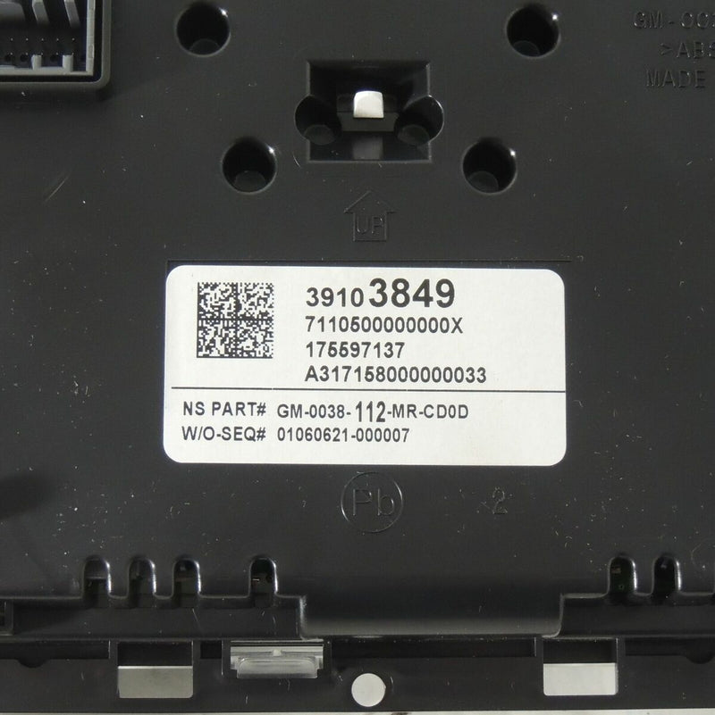 Instrument Cluster/Speedometer MPH Opt UDD 2017 Chevy Cruze 1.6L Diesel 39103849-6