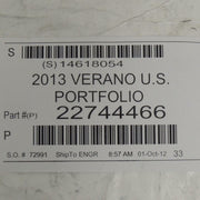 New OEM GM U.S. Portfolio Owner's Manual 2013 Buick Verano 22744466-4