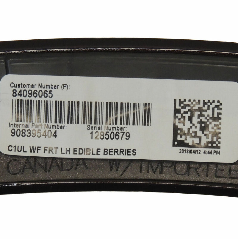 Front Wheel Opening Flare Molding LH Edible Berries 17-21 Cadillac XT5 84096067-5