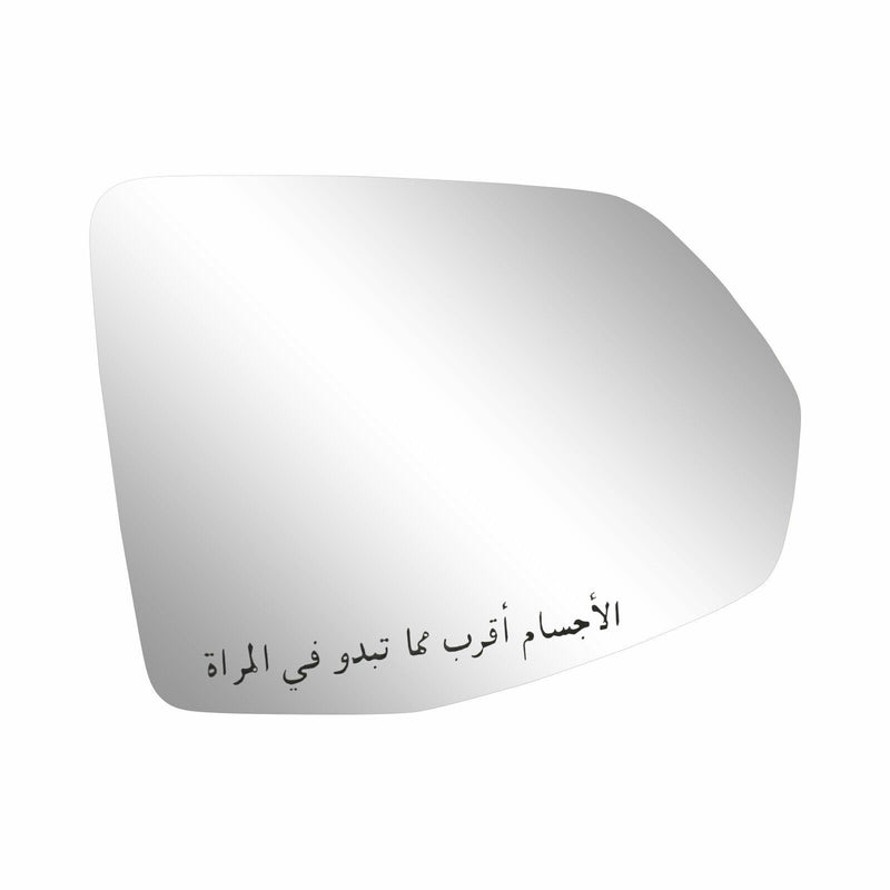 Mirror Glass RH Arabic Text For DR5 Mirror 2017-19 Cadillac XT5 w/o LCA 23394631-1