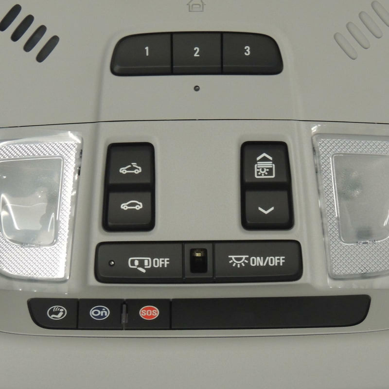 Overhead Roof Console Assembly Light Gray With Homelink 2016-18 Malibu 84439227-2