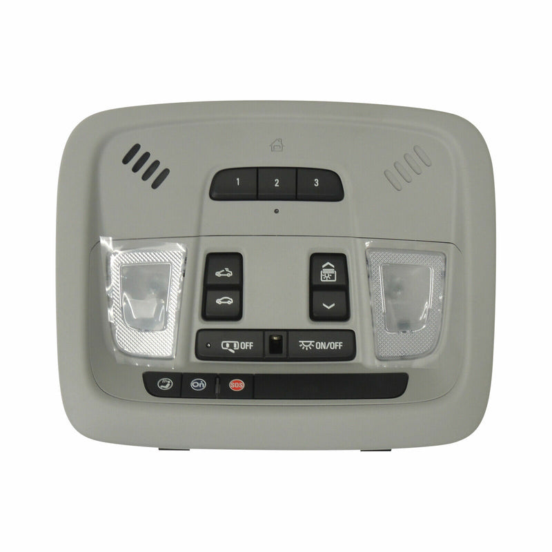 Overhead Roof Console Assembly Light Gray With Homelink 2016-18 Malibu 84439227-1