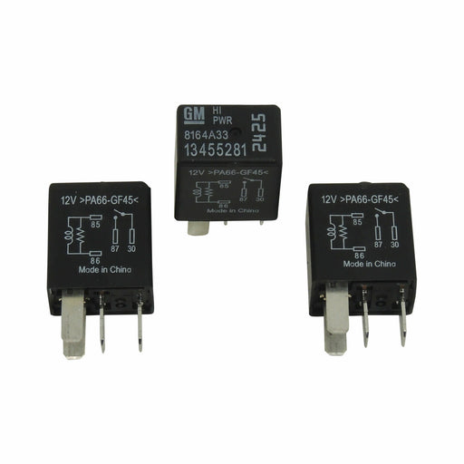 OEM GM Hi Power Starter Relays 3-Pack 4 Blade 2018-19 Equinox Terrain 13455281-1