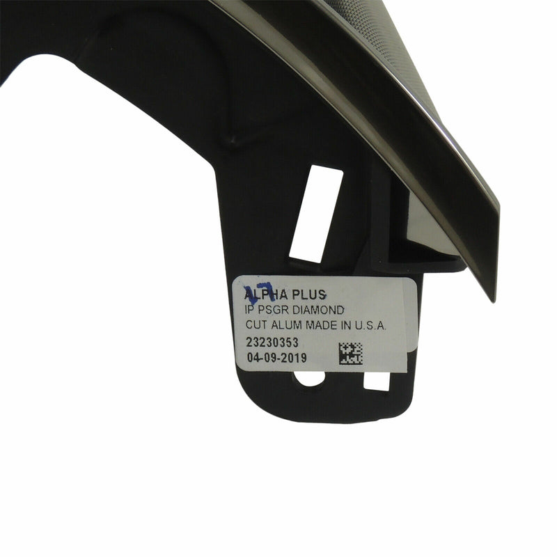 Instrument Panel Trim Passenger Side RH Diamond Cut Aluminum 17-19 CTS 23230353-5