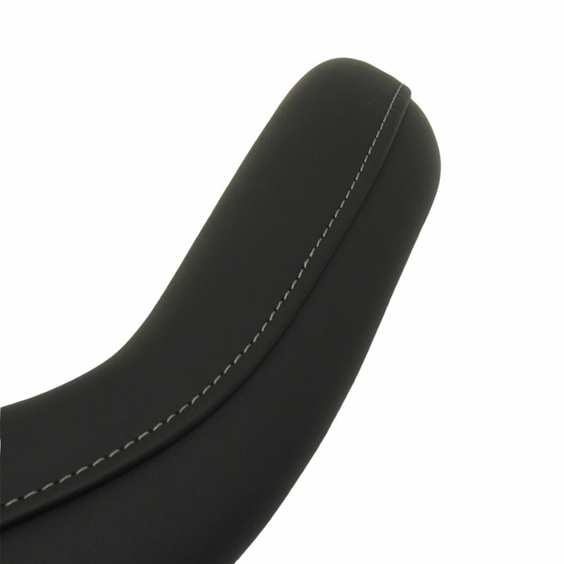 Rear Armrest Cover Left Black/Light Platinum Stitch 14-19 Cadillac CTS 84110635-3