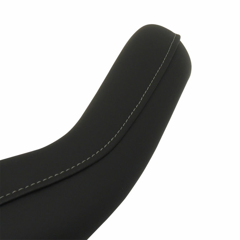 Rear Armrest Cover Left Black/Light Platinum Stitch 14-19 Cadillac CTS 84110638-2