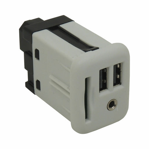 Audio Player Receptacle White Matte 2 USB 1 Aux 1 SD 2017-19 CTS 13516724-1