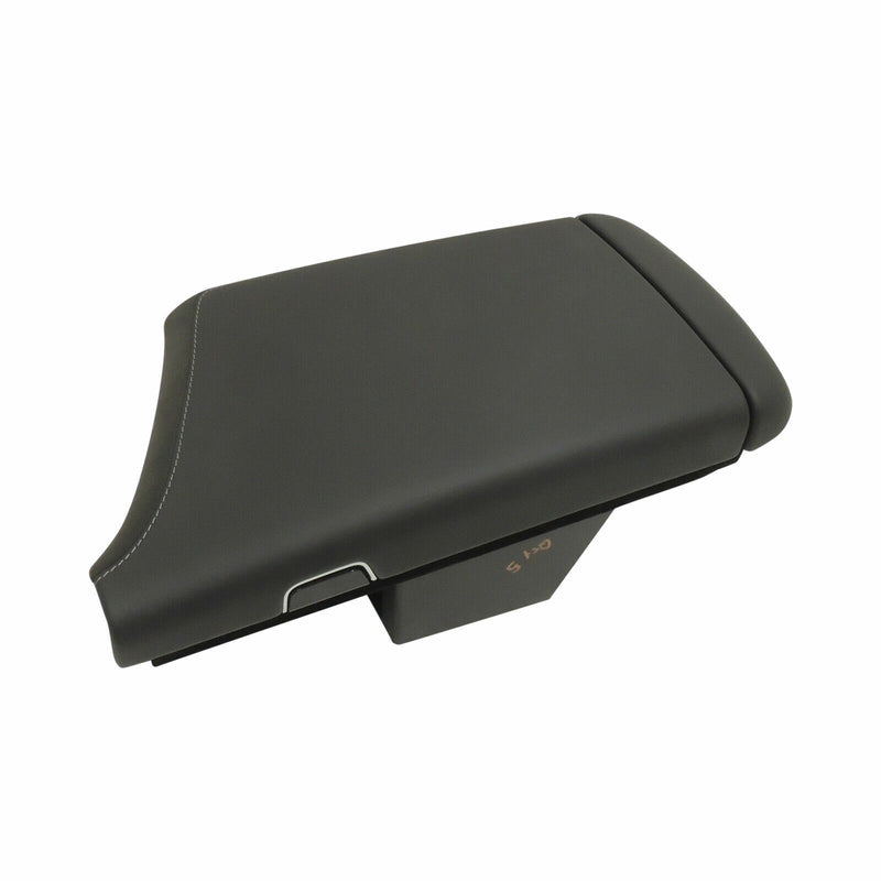 Armrest With Compartment Black Suede Grey Stitch 2014-19 Cadillac CTS 84455623-4