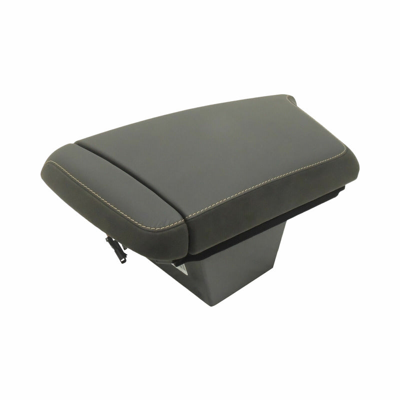 Armrest With Compartment Black Suede Yellow Stitch 2017-19 Cadillac CTS 84455628-2