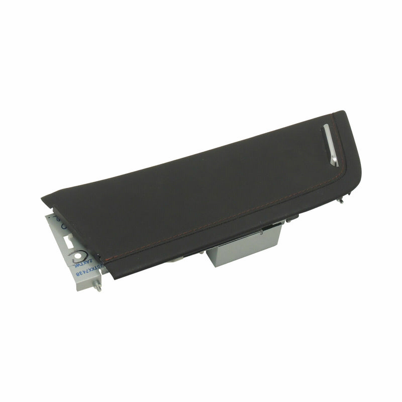 Sliding Console Cupholder Door With Module Black With Brick Stitch 2014-19 CTS-1