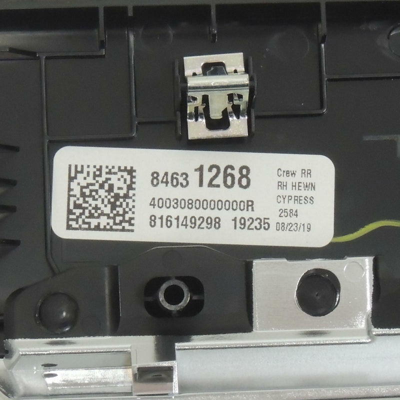 Rear Crew Cab Side Door Armrest Applique Right Cypress Hewn 84631268-3